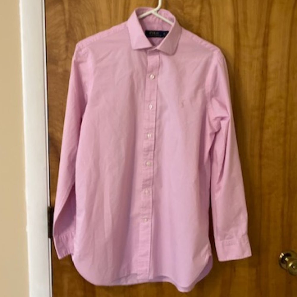 Pink and White Button-up Shirt (Free with bundle)